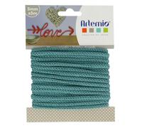 Cordon en tricotin tout fait turquoise à5mm x 5m - artémio Bleu G