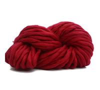 Fil tubulaire épais en coton, Fil Super épais en laine douce, fil à filer for tricot la main, au Crochet, 250g(Burgundy)