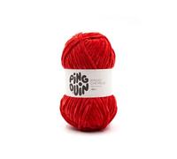 Pingouin - Pelote de Laine Pingo Chenille - Laine à Crocheter et à Tricoter - 100% POLYESTER - Aiguille n°6 - Couleur ROUGE