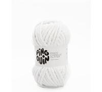 Pingouin - Pelote de Laine Pingo Chenille Glitter - Laine à Tricoter - 100% POLYESTER - Aiguille n°7 - Couleur BLANC