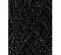 Fil Velours 100gr À Tricoter Pingo Chenille Glitter - Pingouin - Certifié Oeko-Tex. Color : Noir