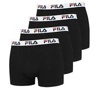 Fila 4 Pack Boxer - Logo Pantalon - Monochrome - Plusieurs Couleurs - Noir, M - 4 Pack