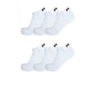 FILA ® 6 Paire Chaussettes Quarter Baskets Unisexe, 35-46 Trainer Socks, Monochrome - blanc, 39-42 (6-8 UK)