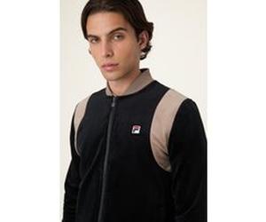 FILA Adriano Regular Velour Track Jacket Black-taupe Gray Taille: XL | Blousons d'aviateurs Outlet | Homme | Gris
