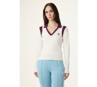 FILA Adriano Slim Johnny Collar Top Egret-fig Taille: M | Polos Outlet | Femme