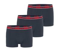 FILA Boxer Homme Coton, Caleçon Homme, Hypoallergénique & Stretch (Lot de 3), Taille L - Bleu Marine/Rouge