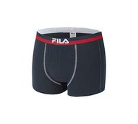 FILA Boxer Homme Coton, Calecon Homme, Naturel, Respirant, Bleu, S