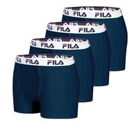 Fila Boxer Homme Coton, Caleçon Homme, Respirant, Stretch (Lot de 4), Taille 2XL - Navy