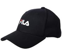 FILA Brasov 6 Panel with Linear Logo-Strap Back Casquette de Baseball, Noir, Taille Unique Mixte