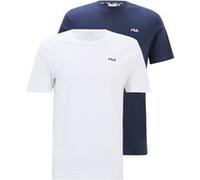 FILA Brod Tee / Double Pack Black Iris-bright White Taille: L | T-shirts basiques Outlet | Homme | Le Noir