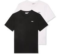 FILA Brod Tee Double Pack Brightwhite-blackbeauty Taille: M | T-shirts basiques Outlet | Homme | Blanc