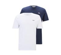 FILA Brod Tee/Double Pack T-Shirt, Noir/Blanc, 3XL Hommes