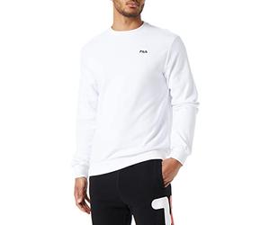 FILA BRUSTEM Crew Sweatshirt, Bright White, M, Blanc éclatant., M