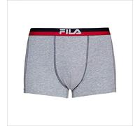FILA Caleçon Homme Coton, Boxer Homme, Ultra-doux, Respirant (Lot de 2), Gris, S