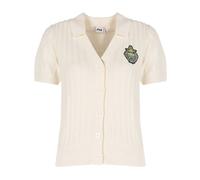 Fila - Cardigan Boutonné avec Manches Courtes - Femme - Pulls - Beige - Taille: 36 FR