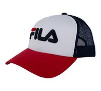 FILA BEPPU Trucker Cap Linear Logo Snap Back Casquette de Baseball, True Red-Bright White-Medieval Blue, Taille Unique Mixte