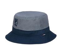 Fila Chapeau bob Unisexe Bicolore en sergé de Coton, Gris Pierre/Bleu Marine, Taille Unique