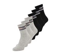 FILA Chaussettes bleu marine / gris chiné / rouge / blanc, Taille 43-46