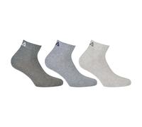 Fila Chaussettes de Quart Unisexe, 3 Paire - Courtes, Sport, Logo-Bund, Uni,