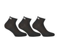 Fila Chaussettes de Quart Unisexe, 3 Paire - Courtes, Sport, Logo-Bund, Uni,