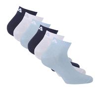 FILA Chaussettes Quarter Unisex 6 Paires, Mi-Courtes, Sport/Training, Logo