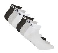 FILA Chaussettes Quarter Unisex 6 Paires, Mi-Courtes, Sport/Training, Logo