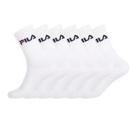 Fila Chaussettes Sport Homme Coton, Socquettes Homme, Confortable, Soft Touch (Lot de 6), Blanc, 43/46