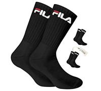 FILA Chaussettes Tennis professionnelles de qualité supérieure - Confort et performance maximum - Chaussettes pour homme en coton éponge - Chaussettes de sport pour homme F4401, 2 pièces noires, 43-46