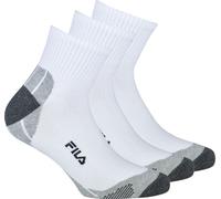 FILA Chaussettes Unies, 3 Paires - Quarter Multisport, Chaussettes courtes Blanc 43-46