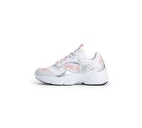 FILA Collene Logo Kids Basket, Blanc/Argent, 28 EU