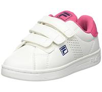 FILA Crosscourt 2 NT Velcro Kids Basket, White-Carmine, 33 EU