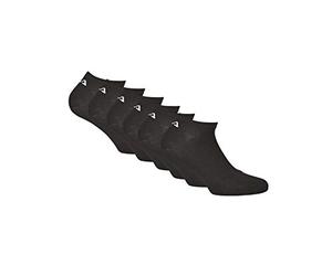 Fila F9100 Lot de 6 paires de chaussettes invisibles unisexes Taille 39/42 Noir