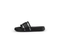 FILA Femme Morro Bay Logo Slipper WMN Sandale à glissière, Black-Silver, 40 EU