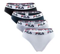 Fila Femmes Brésilien Slip - 4er Paquet, Logo-Bund, Coton Stretch, Unicolore