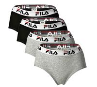 Fila Femmes Hipster - 4er Paquet Slip, Logo-Bund, Coton Stretch, Unicolore