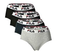 Fila Femmes Hipster - 4er Paquet Slip, Logo-Bund, Coton Stretch, Unicolore