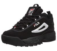 Fila Garçon Disruptor III Basket, Noir/Blanc/Rouge virtuel, 5 Big Kid
