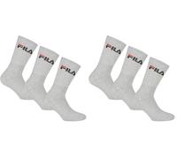 FILA Homme F9505 Chaussettes Mixte Adulte Chaussettes, Grise (400 GREY), 43-46 EU (Lot de 2)