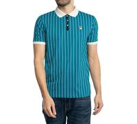 FILA Homme Polo BB1 Classic Vintage À Rayures, Deep Lagoon/Gardenia/Black, M