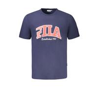 Fila, Homme, Tops, Bleu, Taille: S T-shirt Graphique 1911 Style Fusion