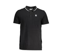 Fila, Homme, Tops, Noir, Taille: M Polo Élégant avec Détails Contrastés