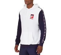 Fila Jacopo Pull Over Mens Active Hoodies Size S, Color: White/Blue/Red