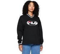 FILA Langerma Oversized V-neck Sweat Shirt Black Taille: XL | Pulls Outlet | Femme | Le Noir