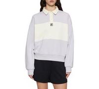 FILA Langogne Oversized Cropped Polo Sweat Thistle-antique White Taille: S | Pulls Outlet | Femme | Blanche