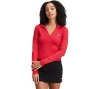 FILA Lee Longsleeve Polo Shirt True Red Taille: S | Polos Outlet | Femme | Rouge