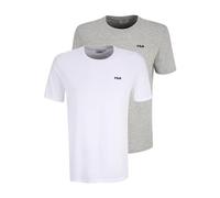 FILA Lot de 2 t-Shirts pour Homme, Mélange Blanc et Gris Clair, M
