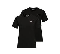 FILA Lot de 2 thés Bari T-Shirt, Noir/Noir, L Femme
