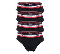 FILA Lot de 4 slips en coton stretch pour homme, Noir , XXL