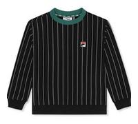 FILA Lubaco Regular Pinstriped Crewneck Sweatshirt Black / Egret Taille: 110/116 | Pulls Outlet | kids | Le Noir