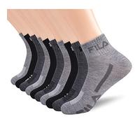 Fila Men's Racing Striped Quarter Socks, Grey Multi, One Size